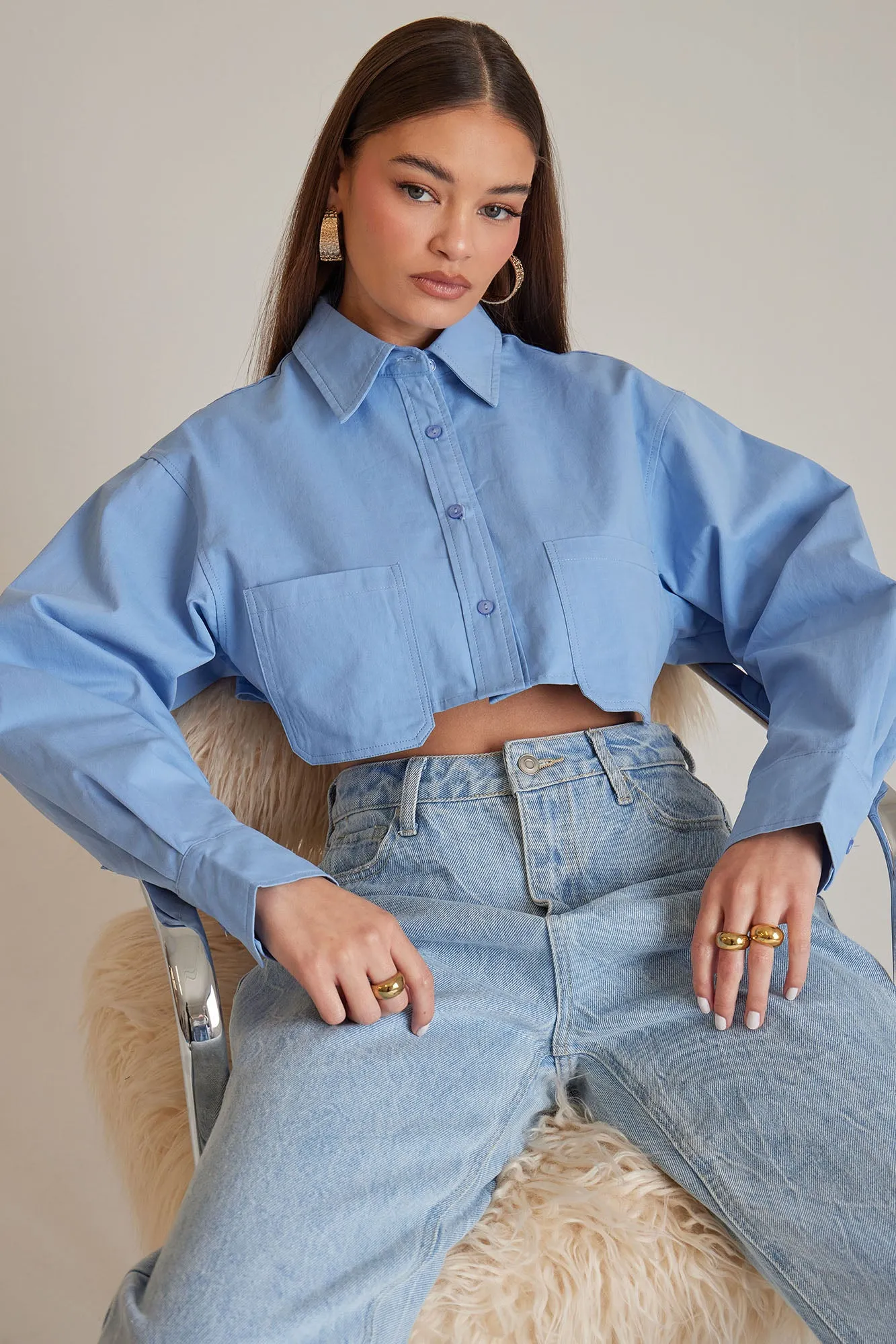 A True Leader Poplin Shirt - Blue