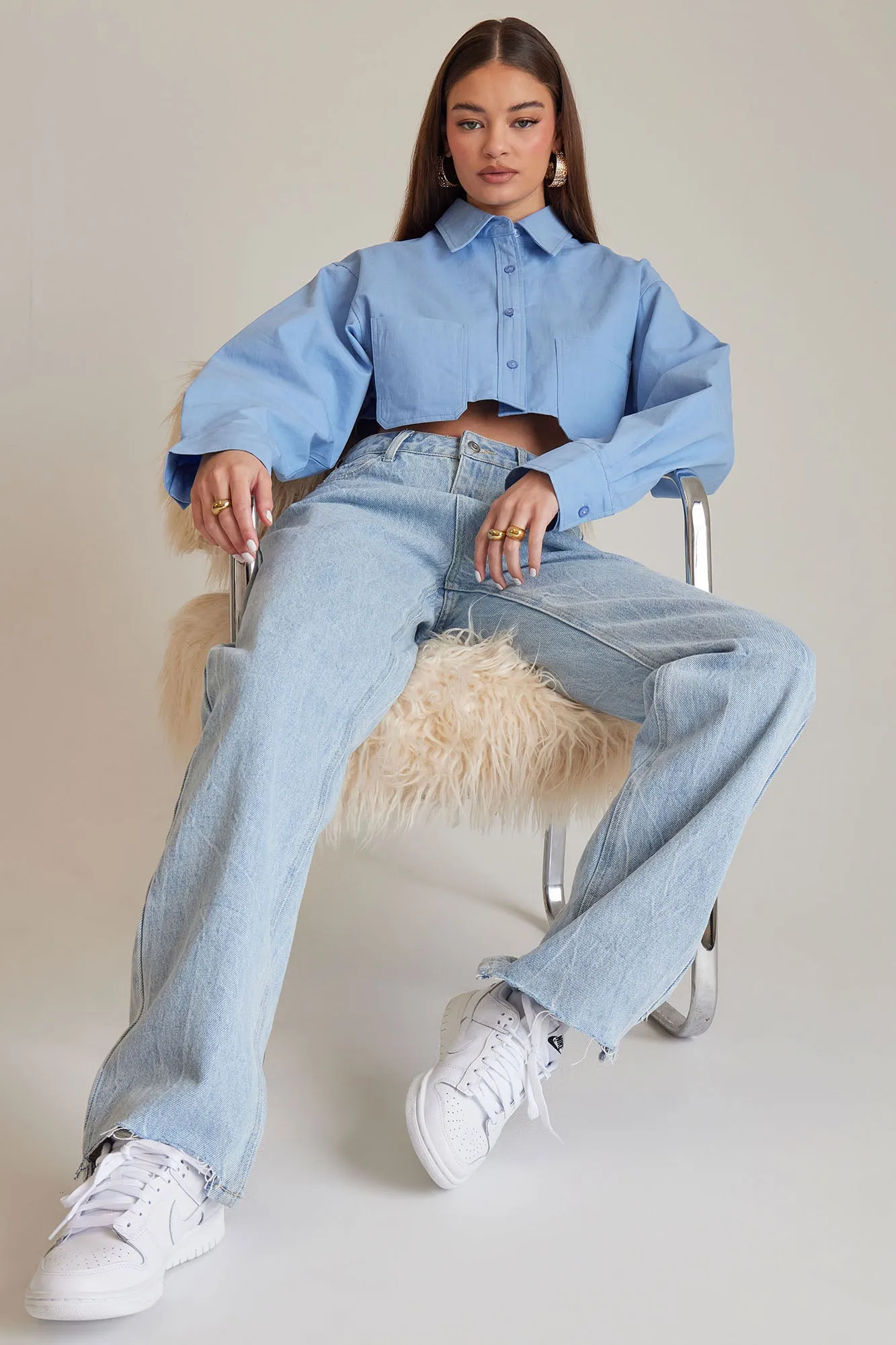 A True Leader Poplin Shirt - Blue