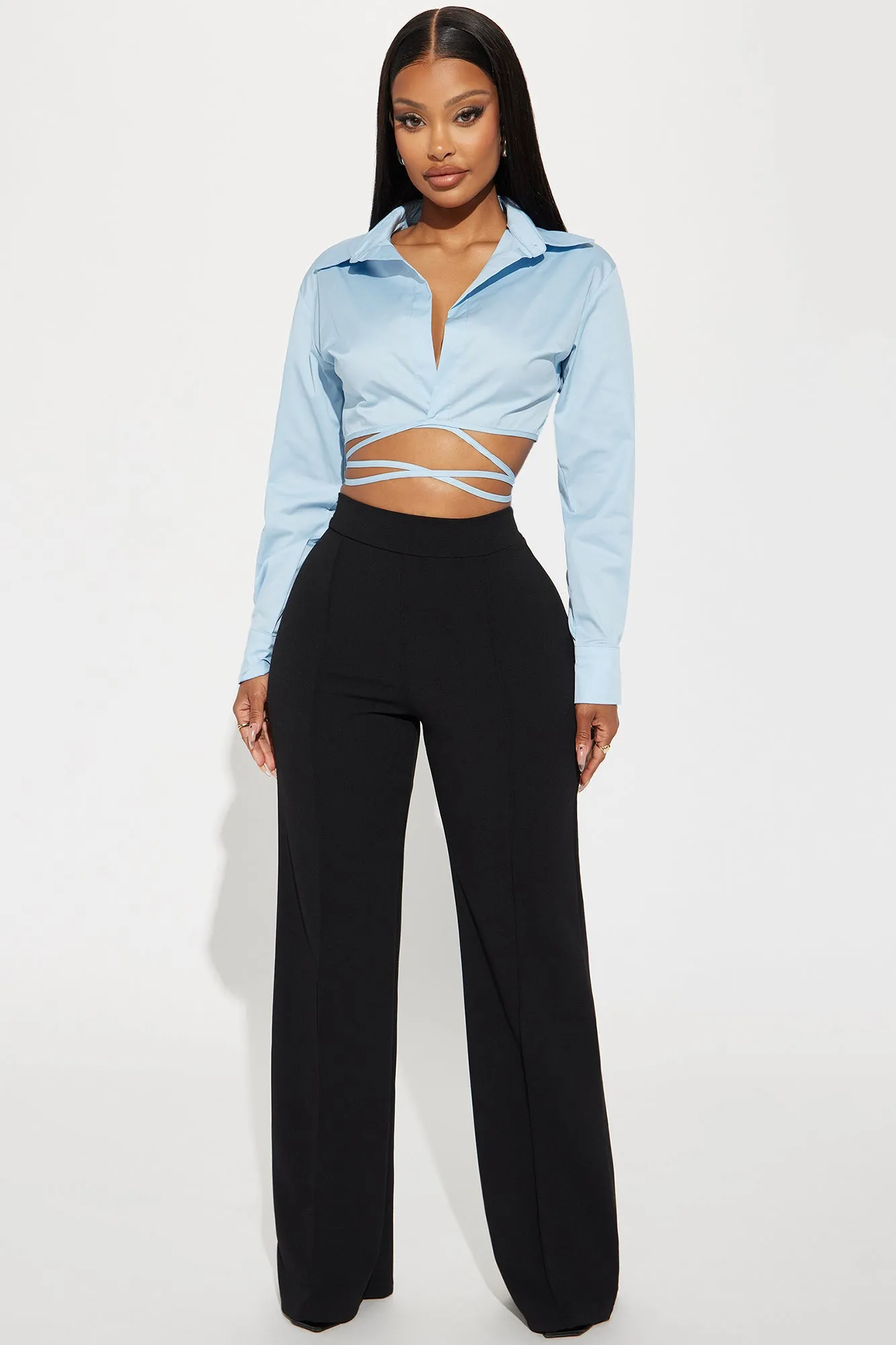 Aerin Poplin Top - Blue