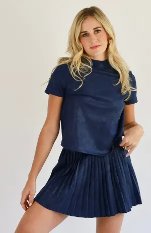 All Good Navy Suede Set