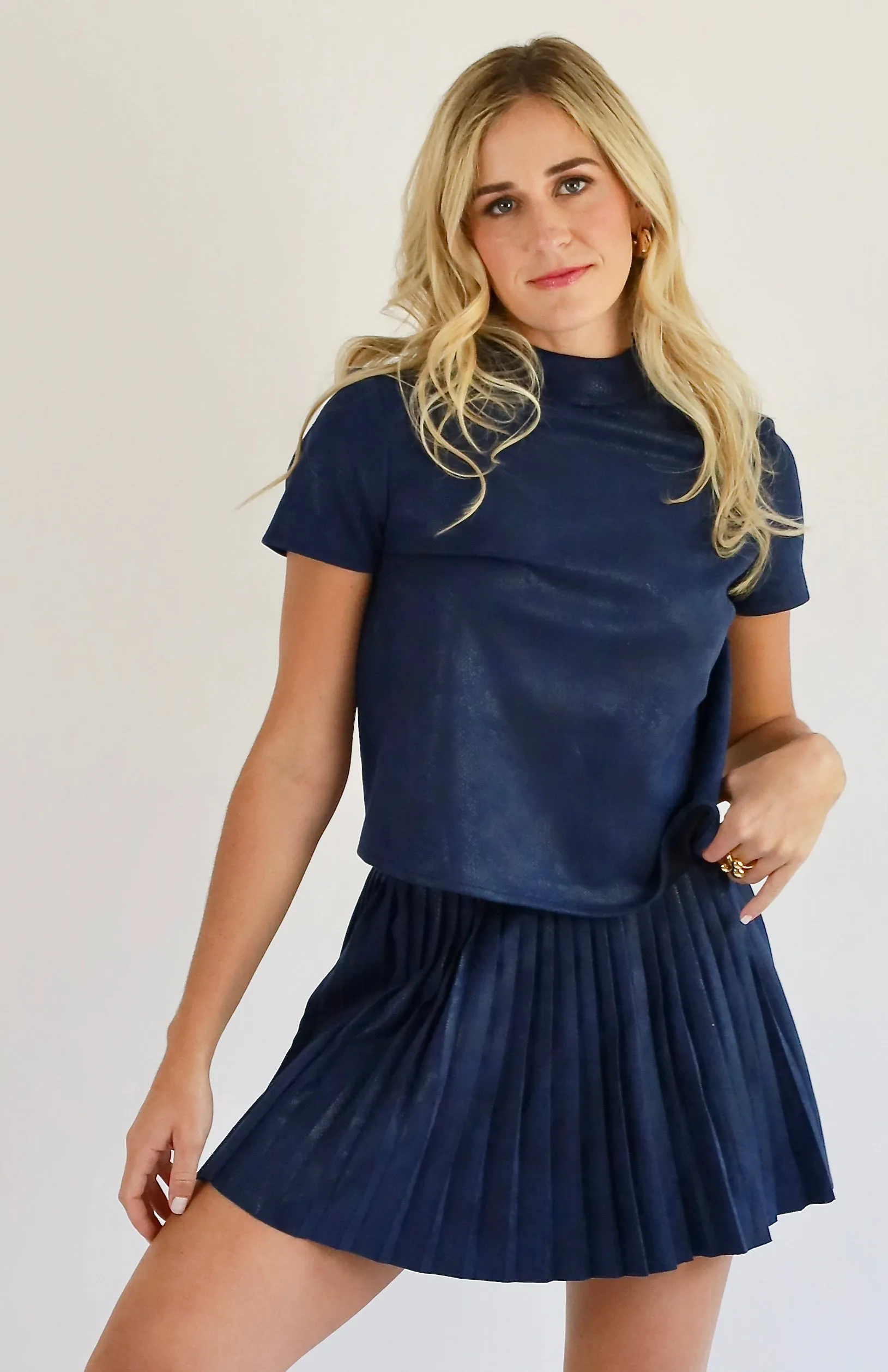 All Good Navy Suede Set