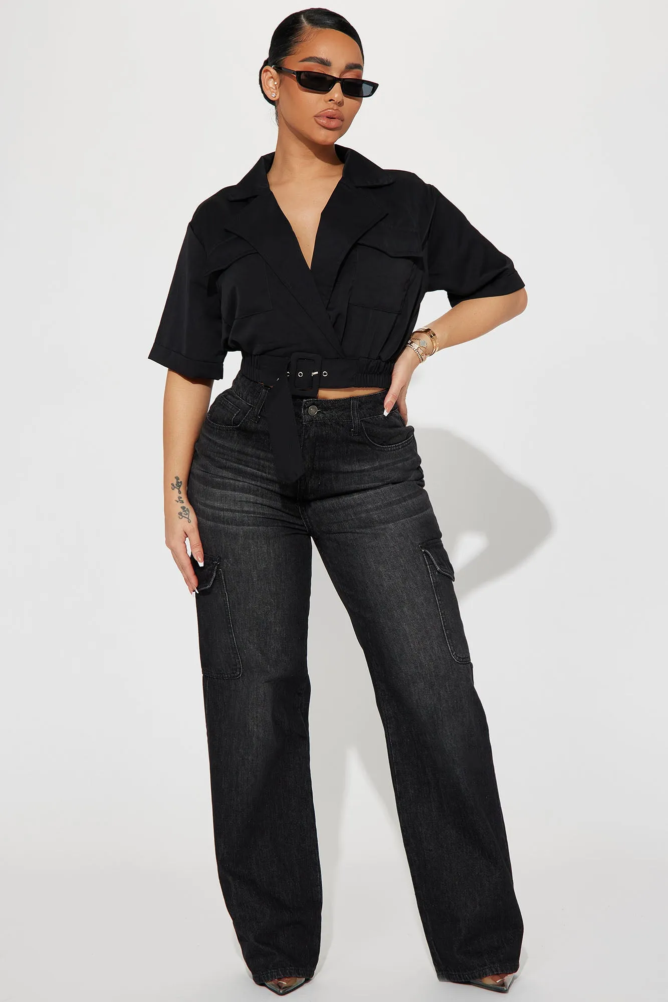 Always On Top Of It Top - Black