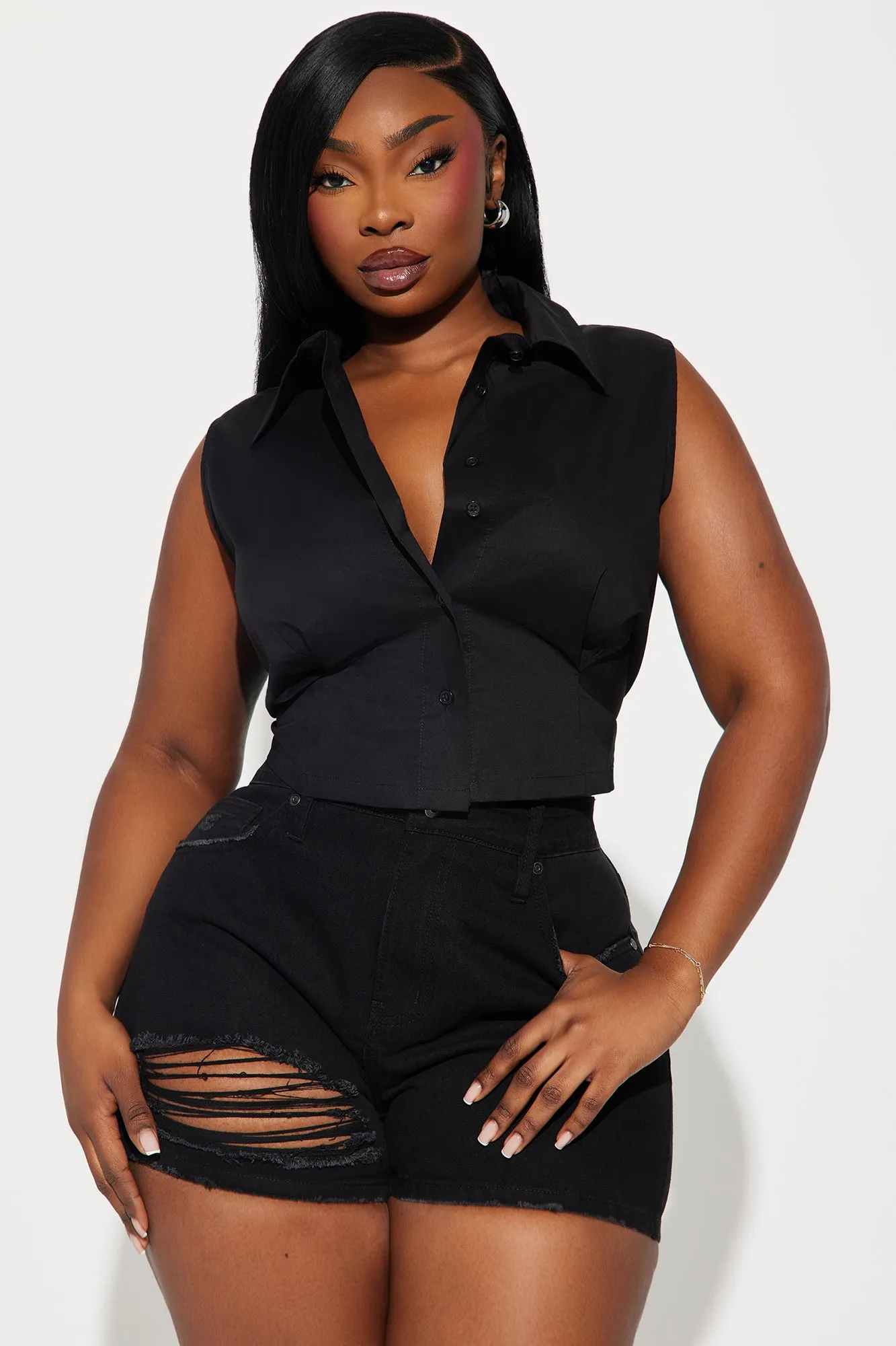 Always Out And About Poplin Shirt - Black