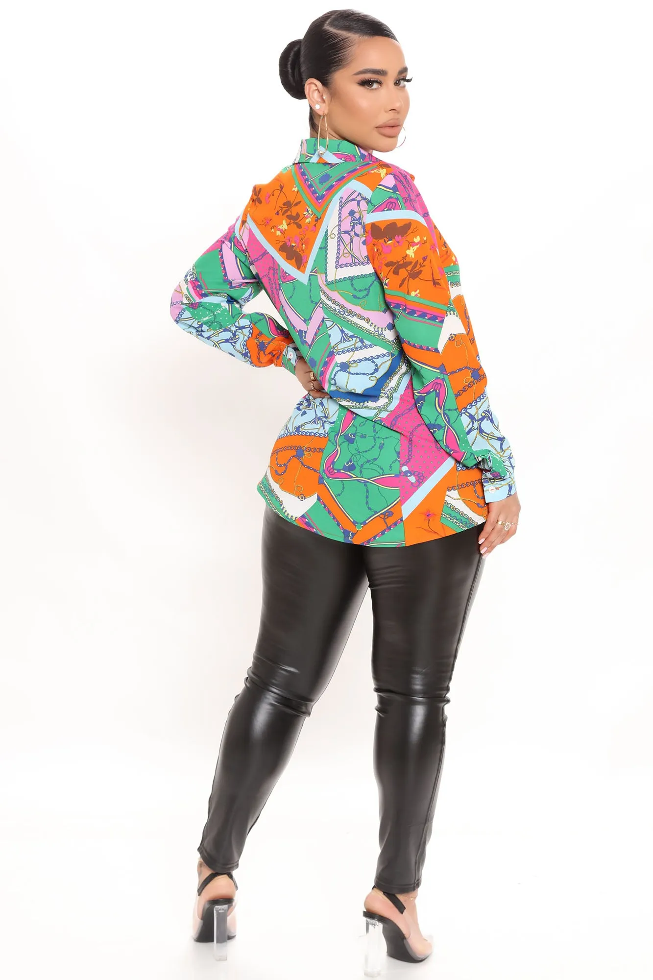 Amara Top - Green/combo