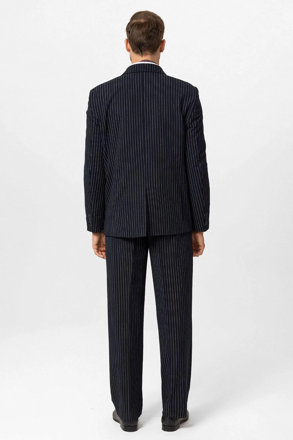 ANT Double-breasted Closure Striped Men's Blazer Jacket - Lloret de Mar