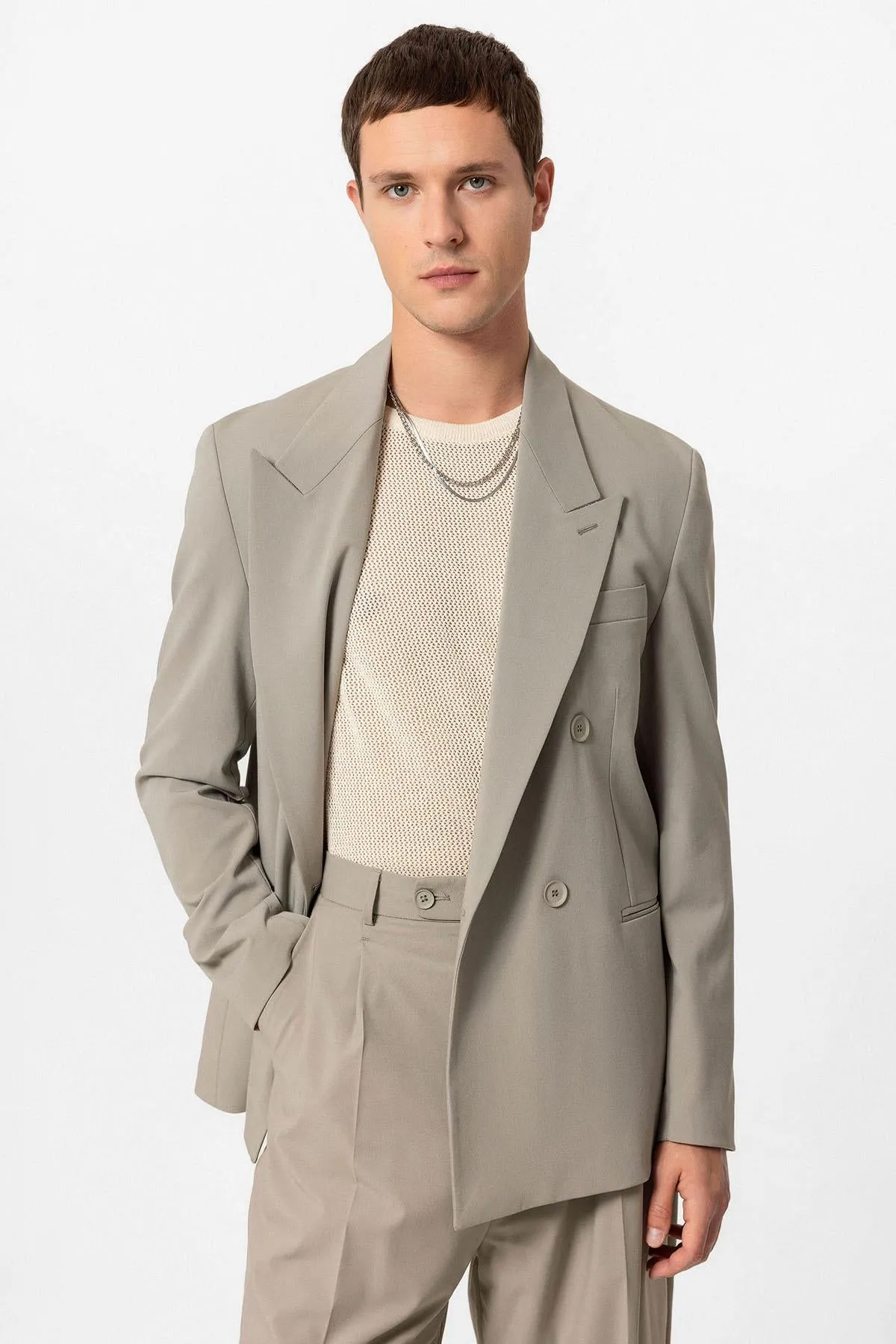 ANT Single Button Double-breasted Men's Blazer Jacket - Vila Franca de Xira