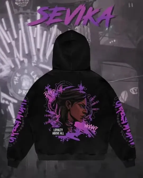 Arcane League Jinx Graphic Hoodies