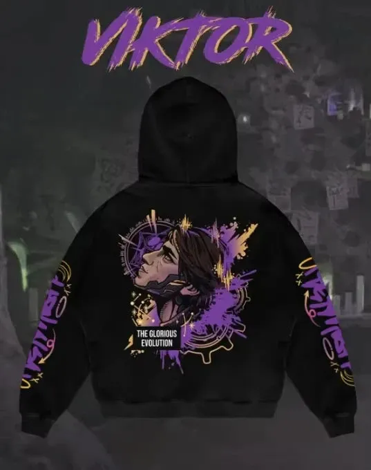 Arcane League Jinx Graphic Hoodies