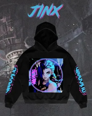 Arcane League Jinx Graphic Hoodies