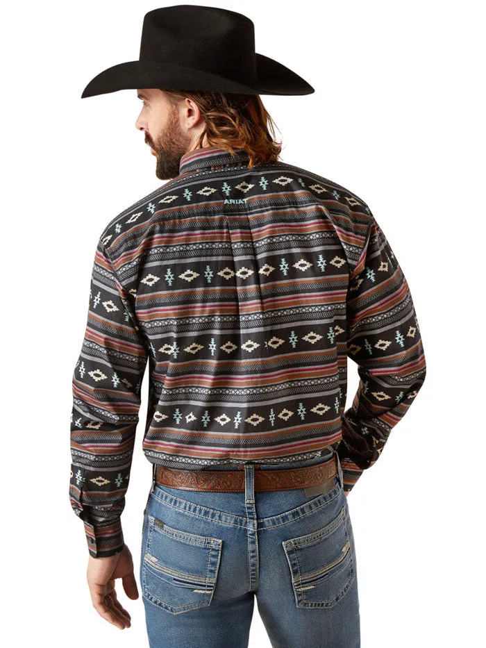 Ariat 10047384 Mens Noland Classic Fit Long Sleeve Shirt Black