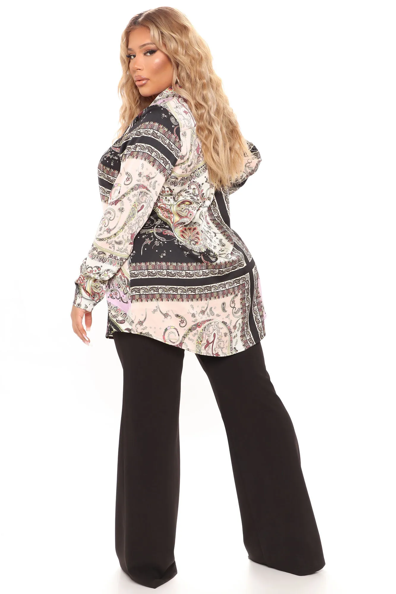 Azzura Paisley Shirt - Pink/combo
