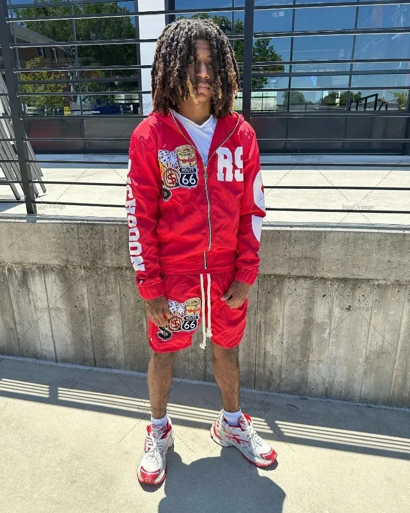 Back To School Joskaa Y2K European and American Trendy Brand Clothing Street Hip-hop Printed Oversized Hoodies Casual Versatile Zipper Sweatshirts