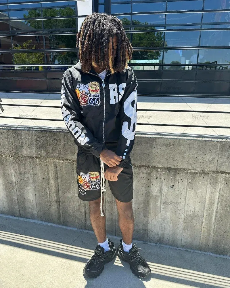 Back To School Joskaa Y2K European and American Trendy Brand Clothing Street Hip-hop Printed Oversized Hoodies Casual Versatile Zipper Sweatshirts