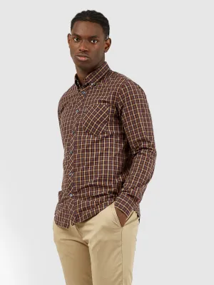 Ben Sherman House Check Shirt - Chestnut