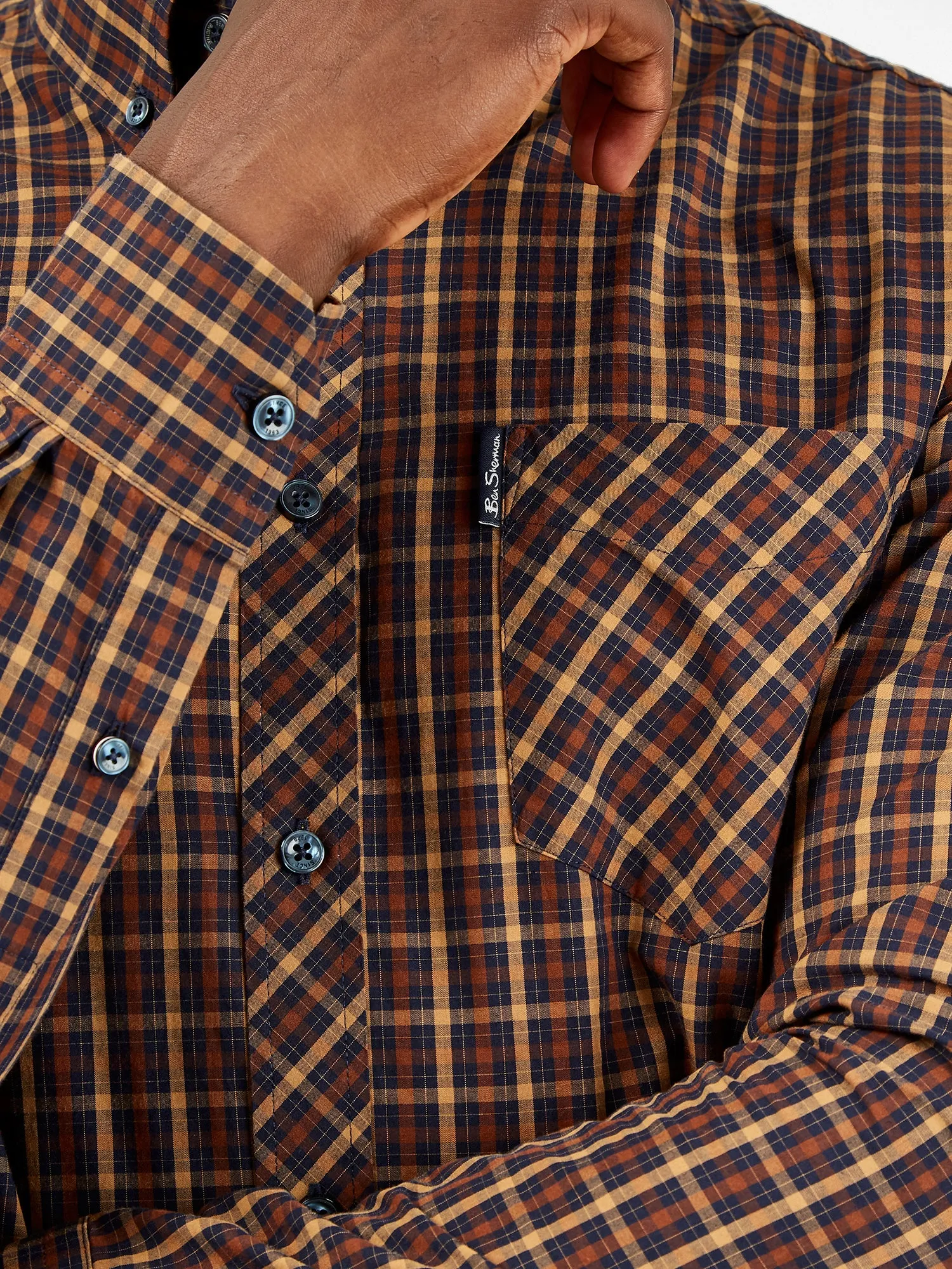 Ben Sherman House Check Shirt - Chestnut