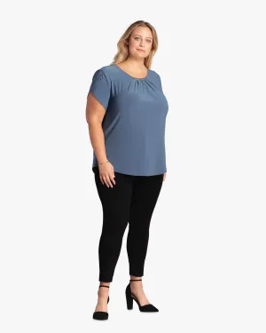Beth Flutter-Sleeve Top | Teal