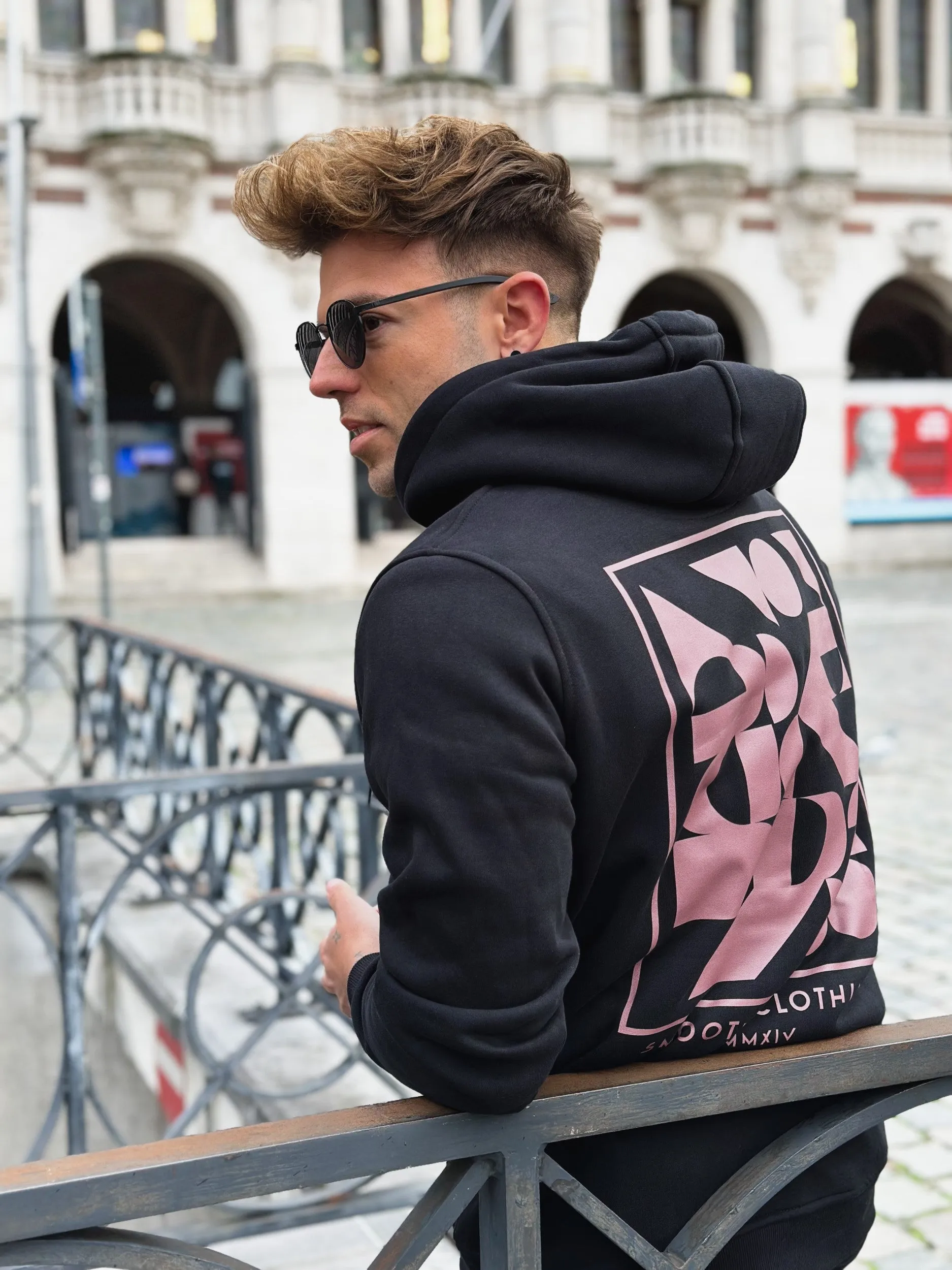Black Hoodie / Art Terra Front Back Men