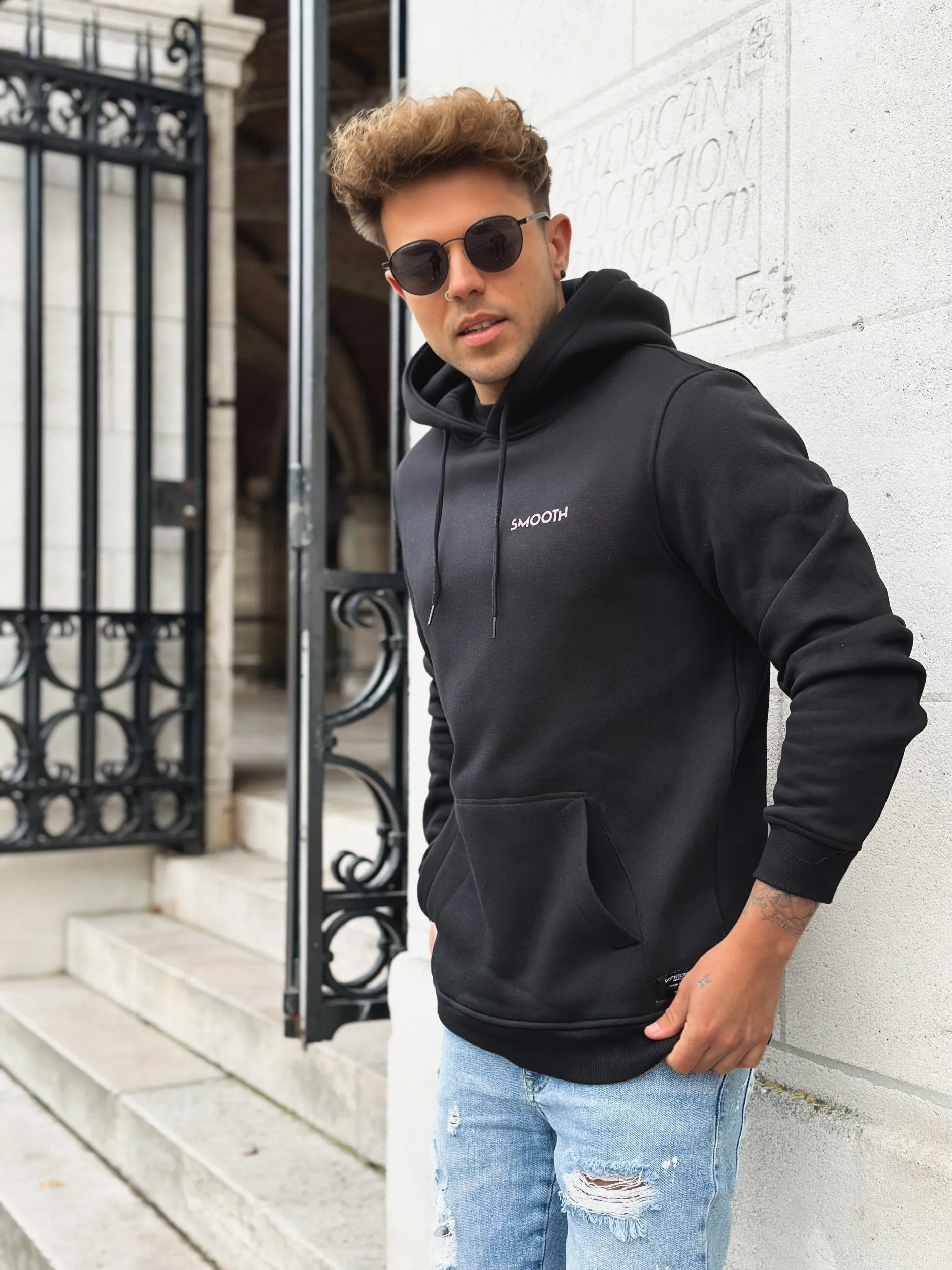 Black Hoodie / Art Terra Front Back Men