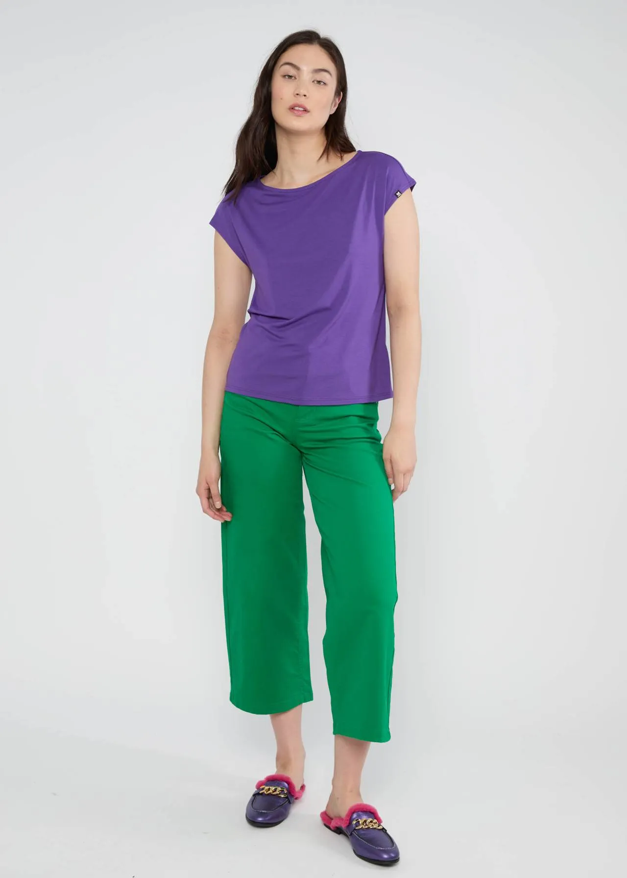 Blutsgeschwister Bold Grape Lilac Breezy Flowgirl Top
