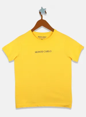 Boys Mustard Plain T-Shirt