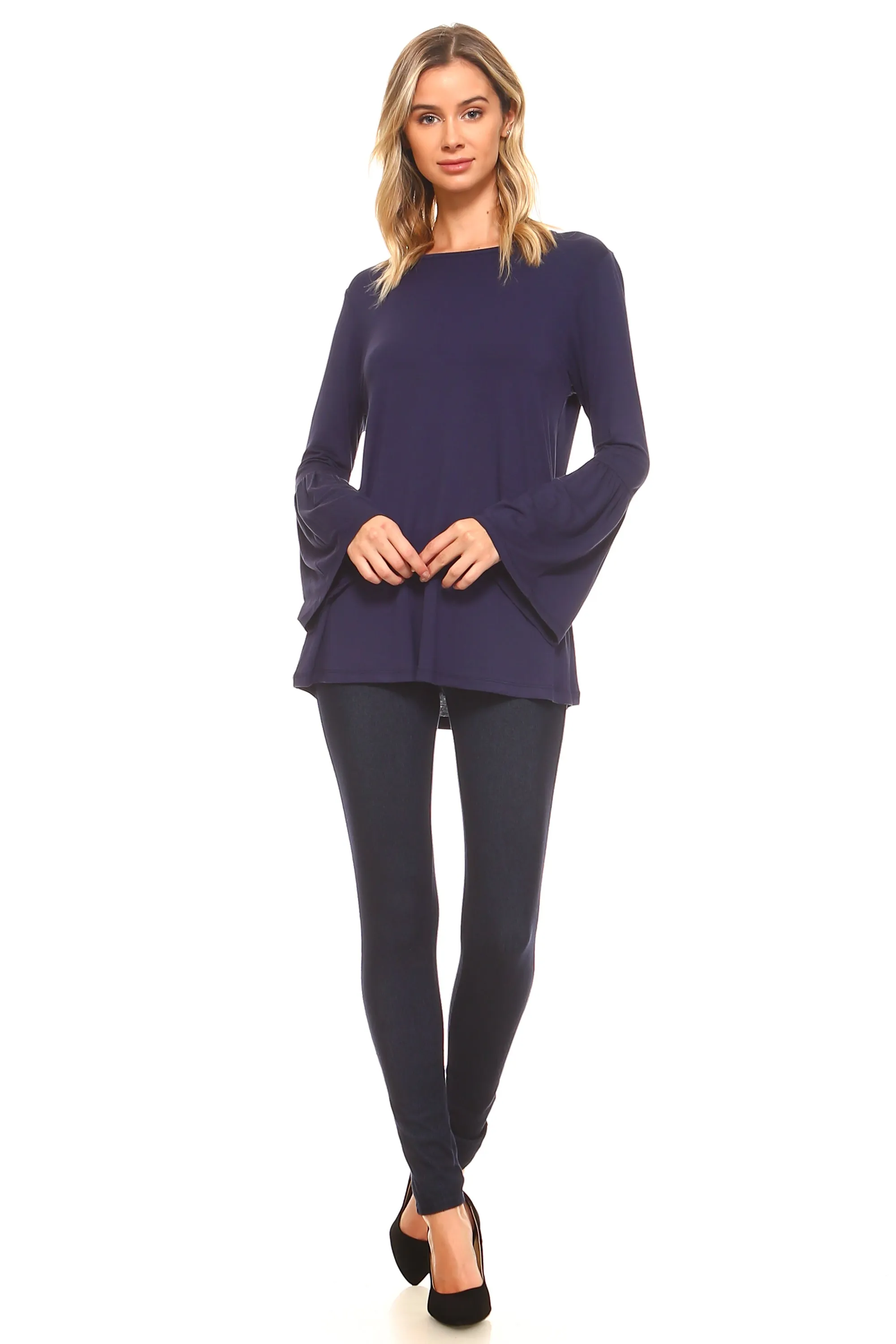 Breezy Does It Bell Sleeve Knit Top
