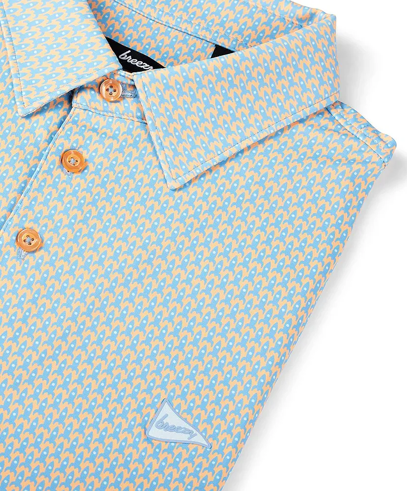 Breezy Performance Polo - Rocket Ships