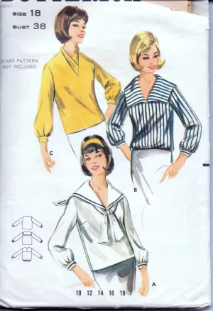 Butterick 3300 Ladies Sailor Blouse Vintage 1970's Sewing Pattern