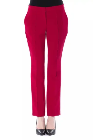 BYBLOS Chic Fuchsia Slim Fit Trousers