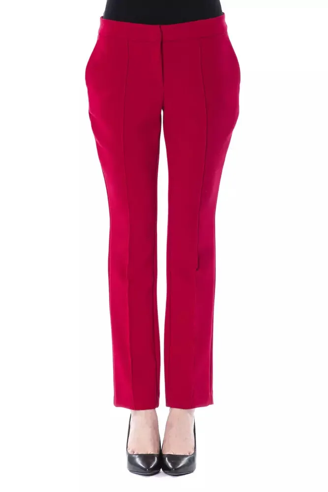 BYBLOS Chic Fuchsia Slim Fit Trousers