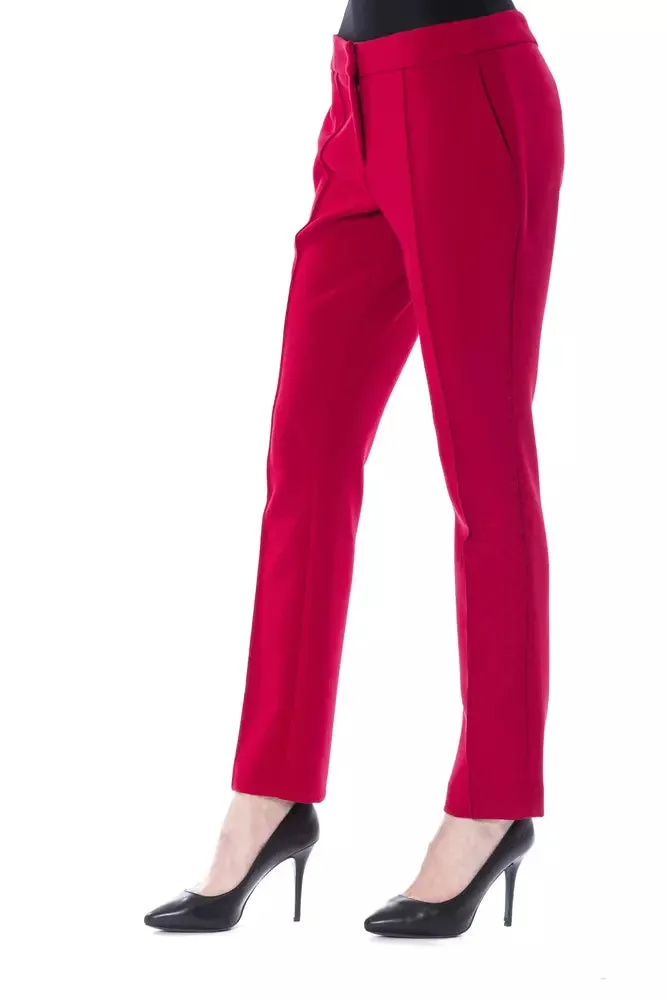 BYBLOS Chic Fuchsia Slim Fit Trousers