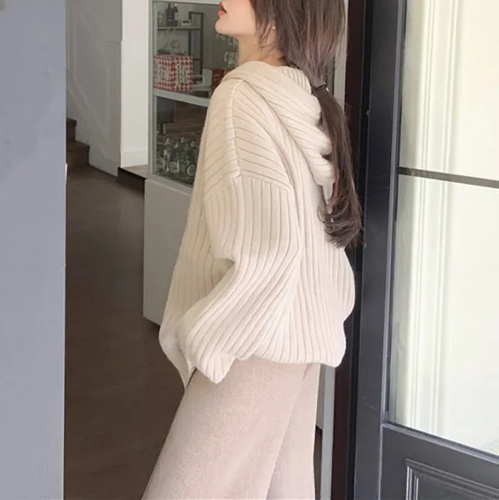 Caramel Latte Knit Hoodie