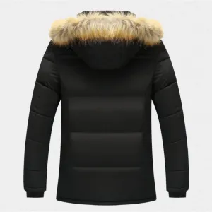Carmelo - Gewatteerd en warm herenwinterjack met capuchon
