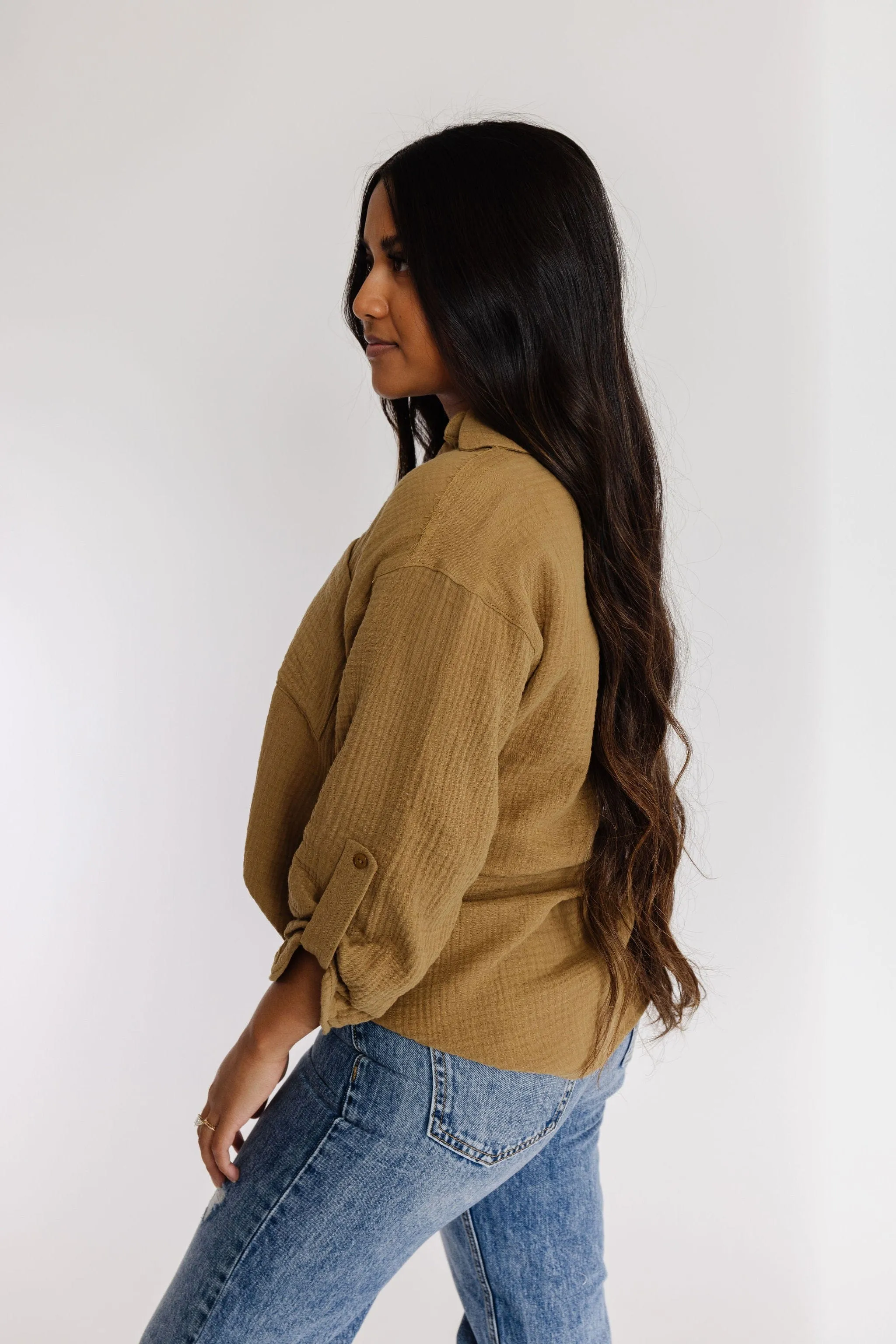 Celeste Blouse in Moss