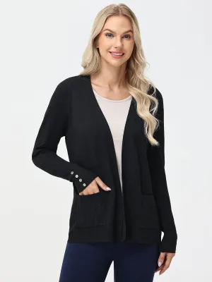 Chevron Open Front Cardigan