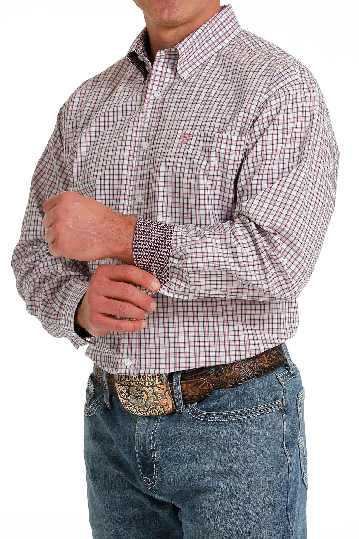 Cinch | Classic White Plaid LS Shirt