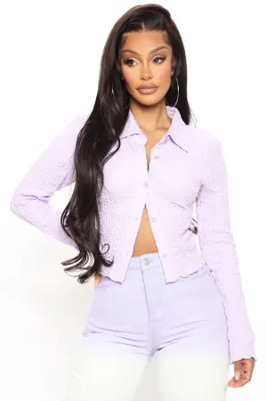 Clear Your Weekend Plans Top - Lavender