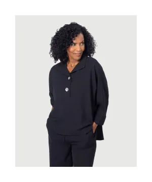 Collared Dolman Sleeve Blouse