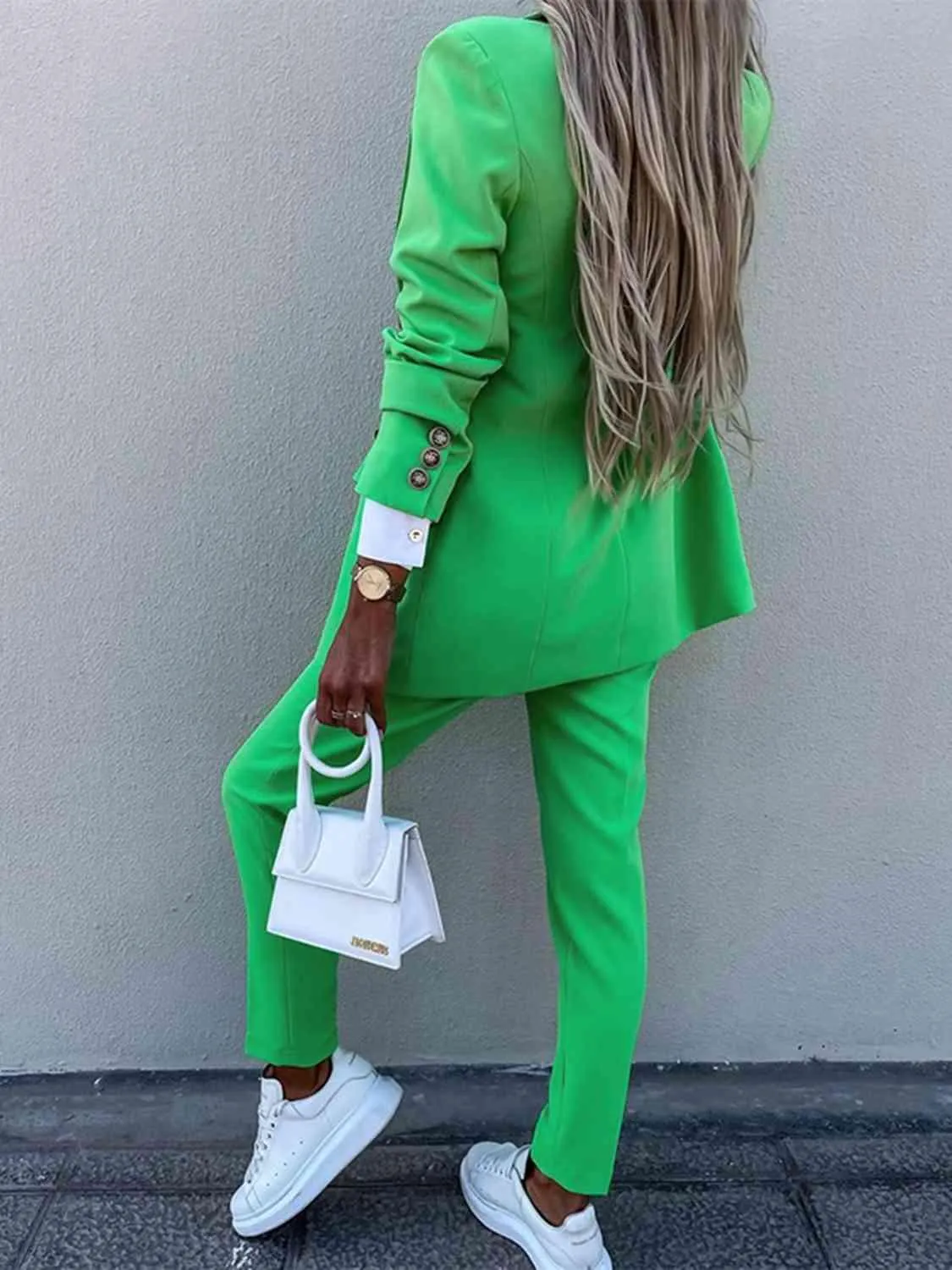 Corporate Chic Long Sleeve Blazer and Pants Set