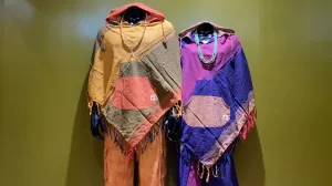 Cotton Diamond-Cut Front Pocket Hoodie Poncho – Prepack of 4 Colors – Tri Color