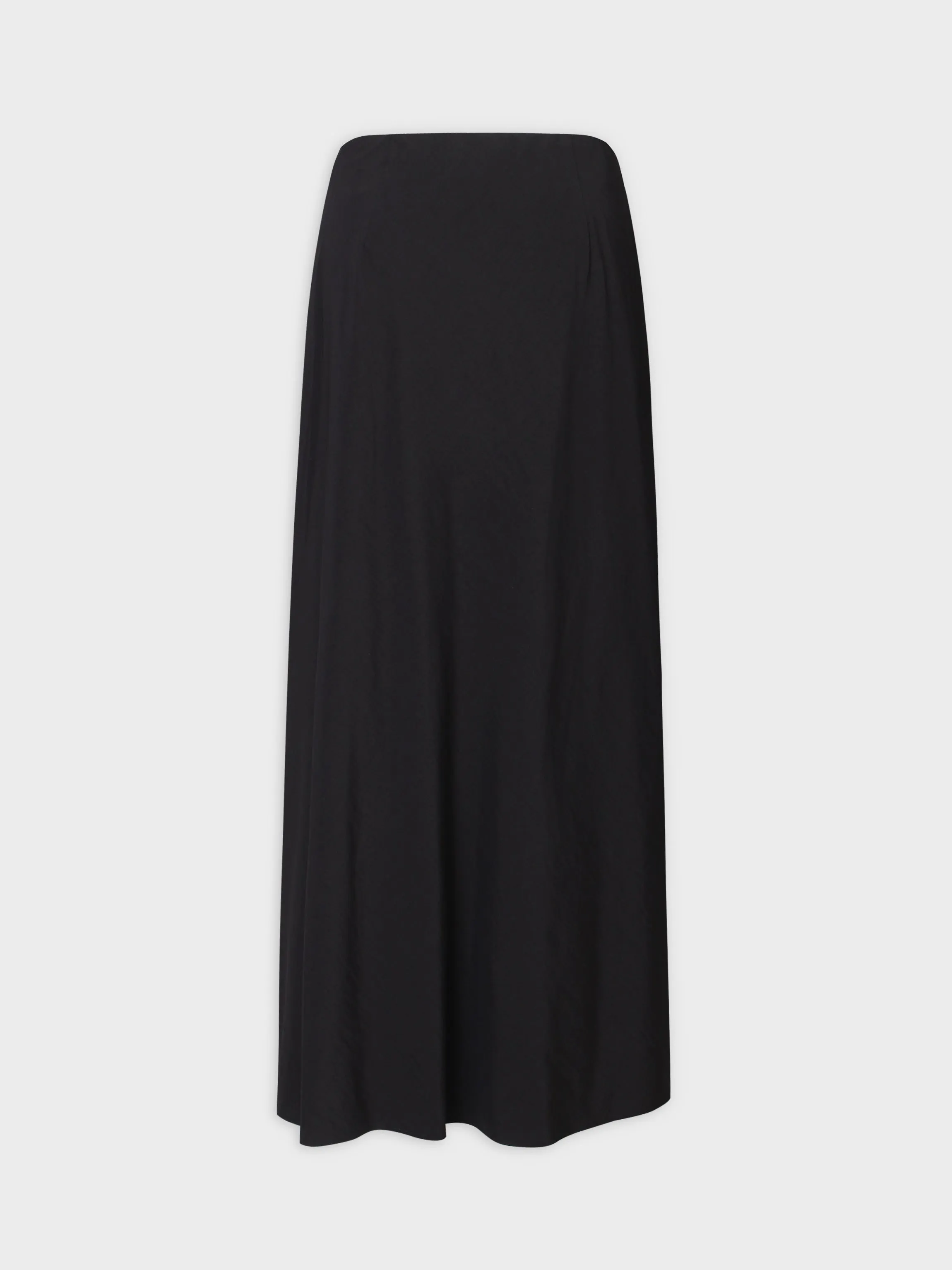 Crinkle Cotton Skirt 38"-Black