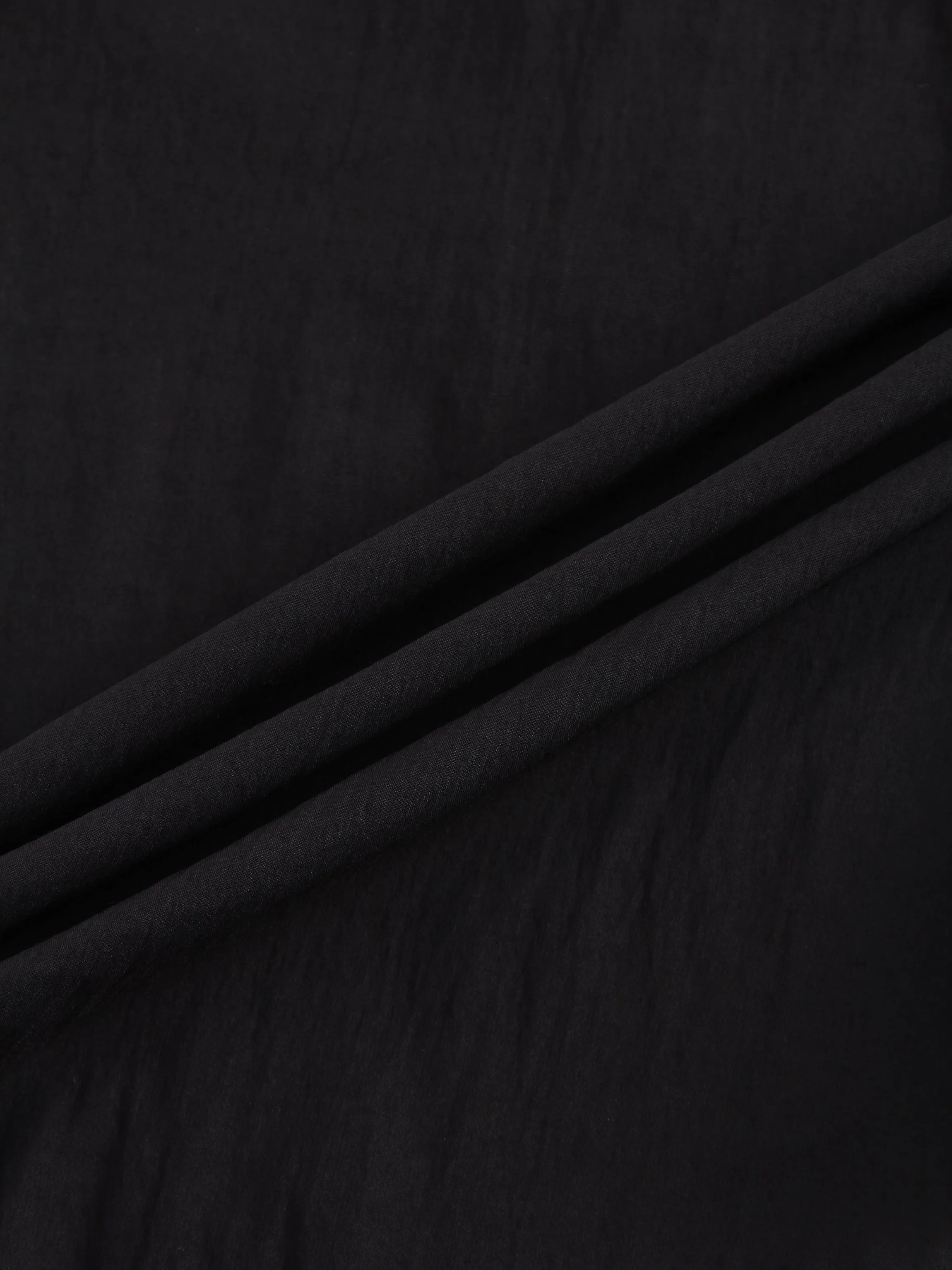 Crinkle Cotton Skirt 38"-Black