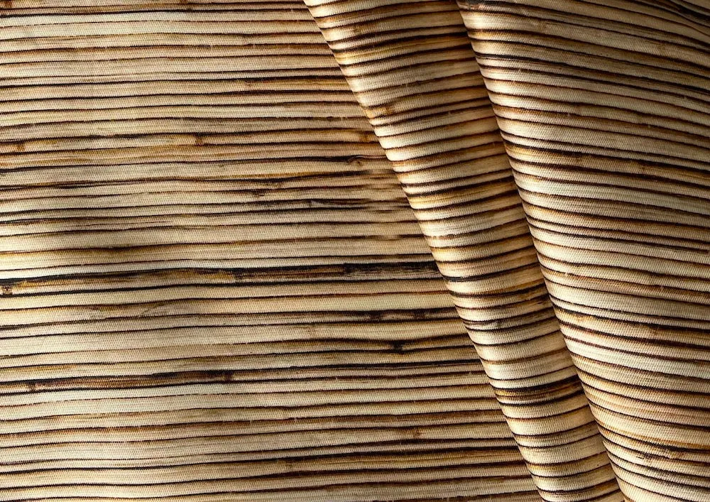 D & G Coffee Wood Grain Mock Mikado Silk (Made in Italy)