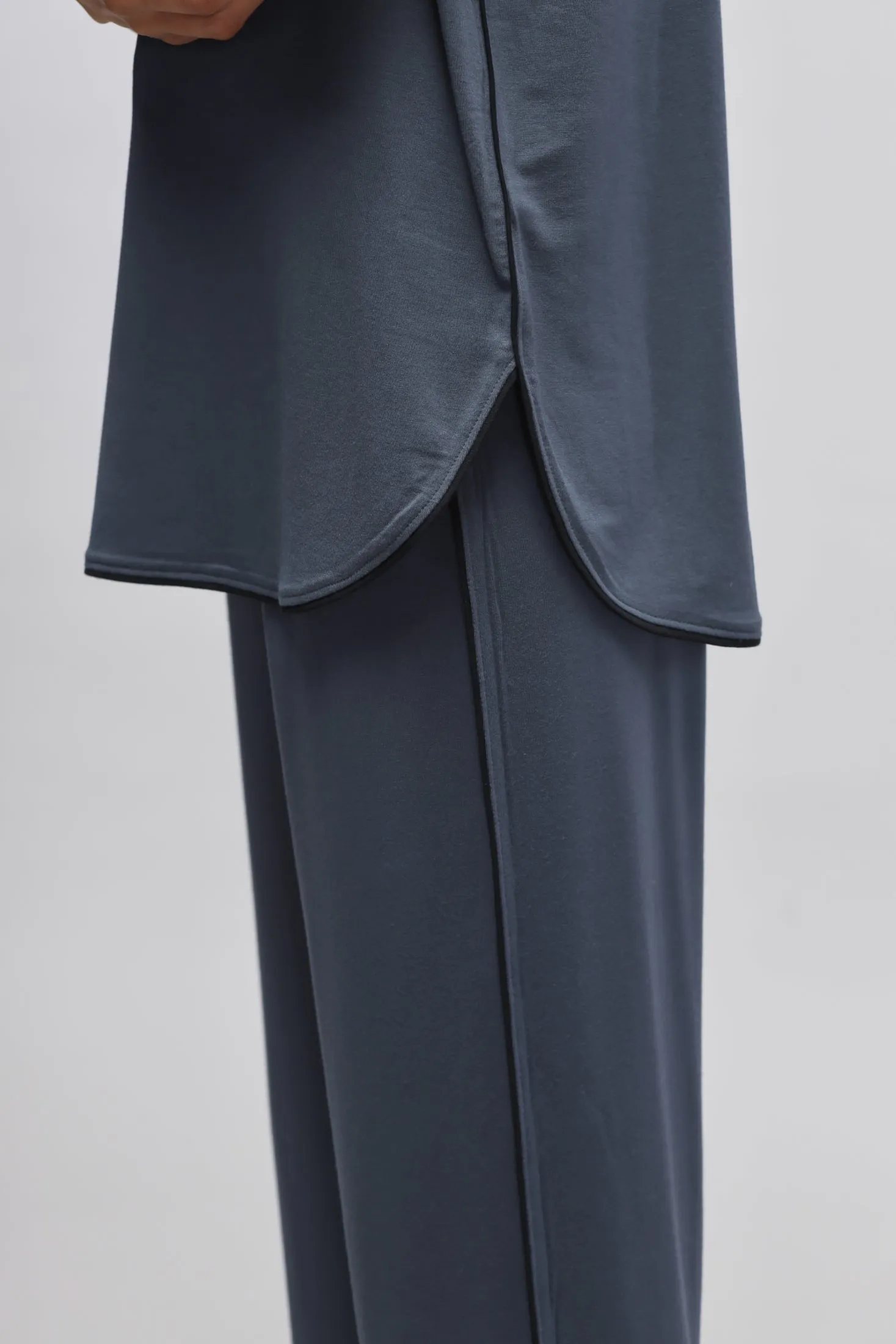 Deep Blue Piping Top