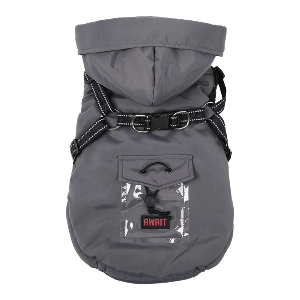 Dozzy Dog Waterproof Winter Jacket With Harness