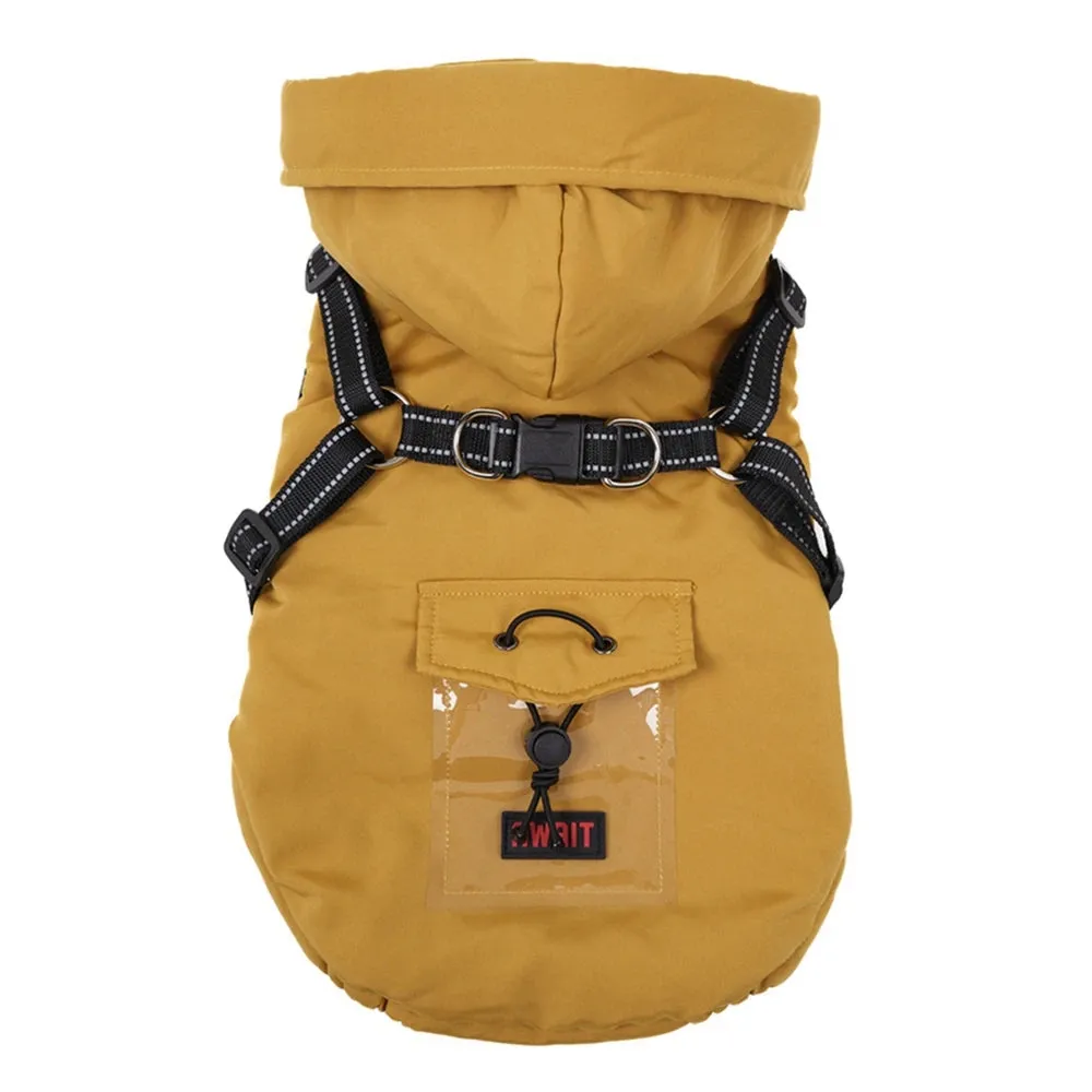 Dozzy Dog Waterproof Winter Jacket With Harness