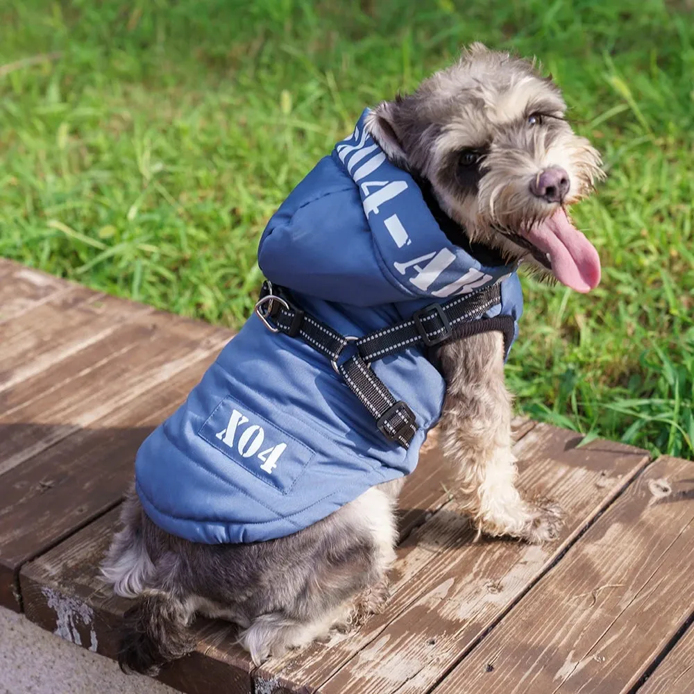 Dozzy Dog Waterproof Winter Jacket With Harness