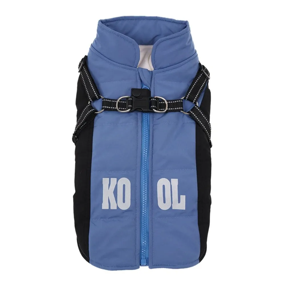 Dozzy Dog Waterproof Winter Jacket With Harness