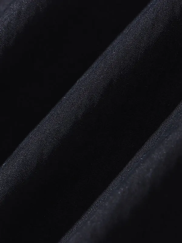 Drawstring Elasticity Pockets Split-Back Split-Joint A-Line Loose Skirts Bottoms