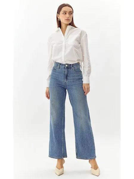DRAWSTRING POPLIN TOP