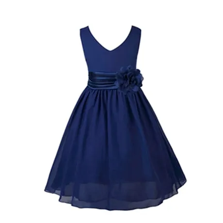Elegant Floral Waist Band Dress